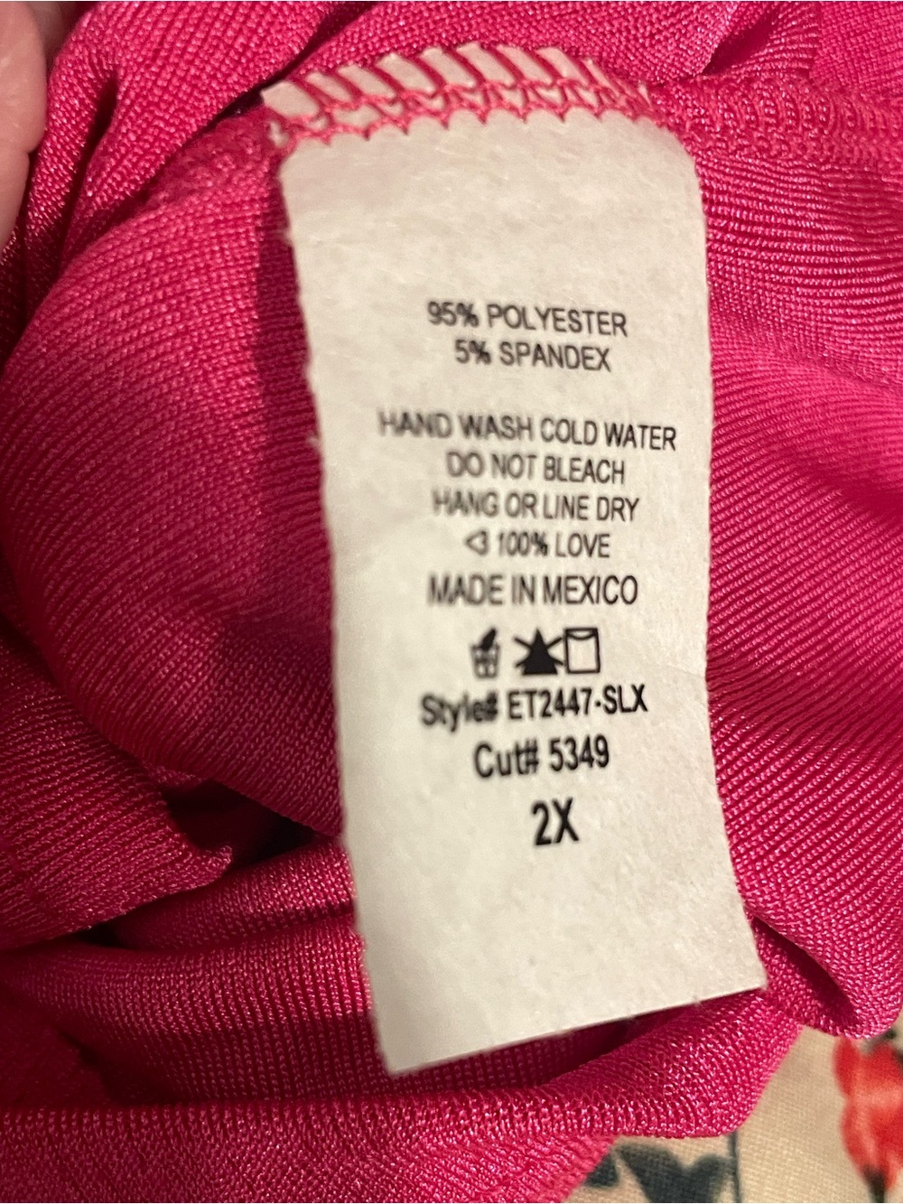 Sew in love 2x fuschia hot pink slinky stretchy sleeveless tank top nwot travel - Picture 5 of 5